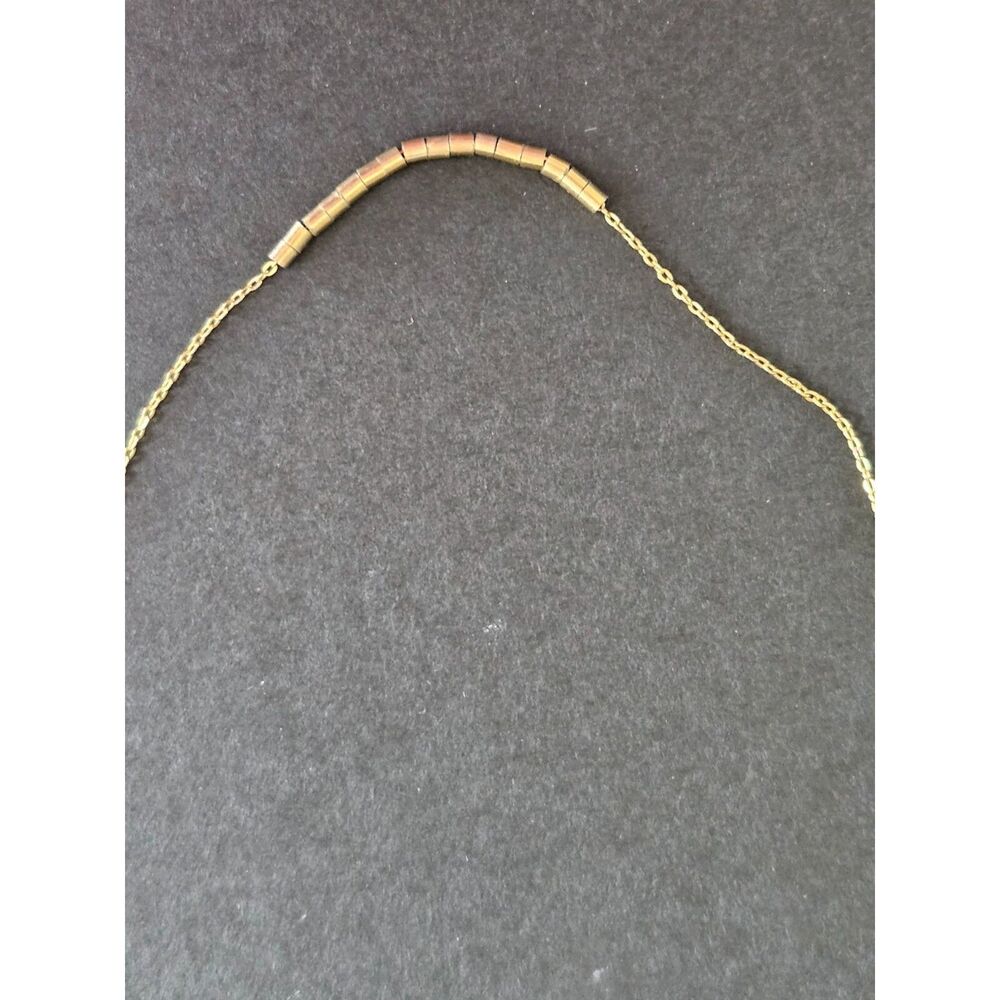 14K Yellow Gold Filled Necklace with Tubes 23" - Picture 4 of 9